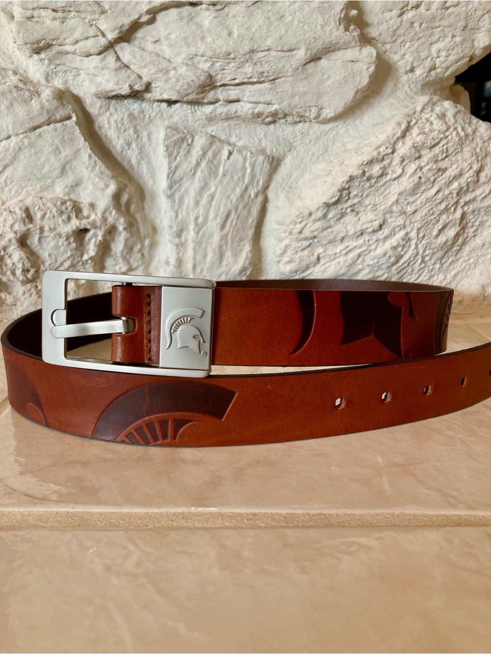 NWOT Size 36 genuine leather Michigan State University Spartans belt